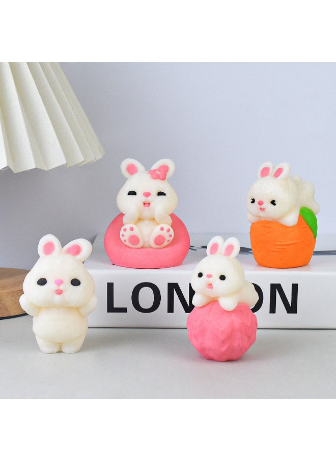 Generic Cute Rabbit Series Silicone Mold DIY Candle Aromatherapy Mold Gypsum Stones Ornaments-Specifications:GL479-3-Color:White  - Image 3