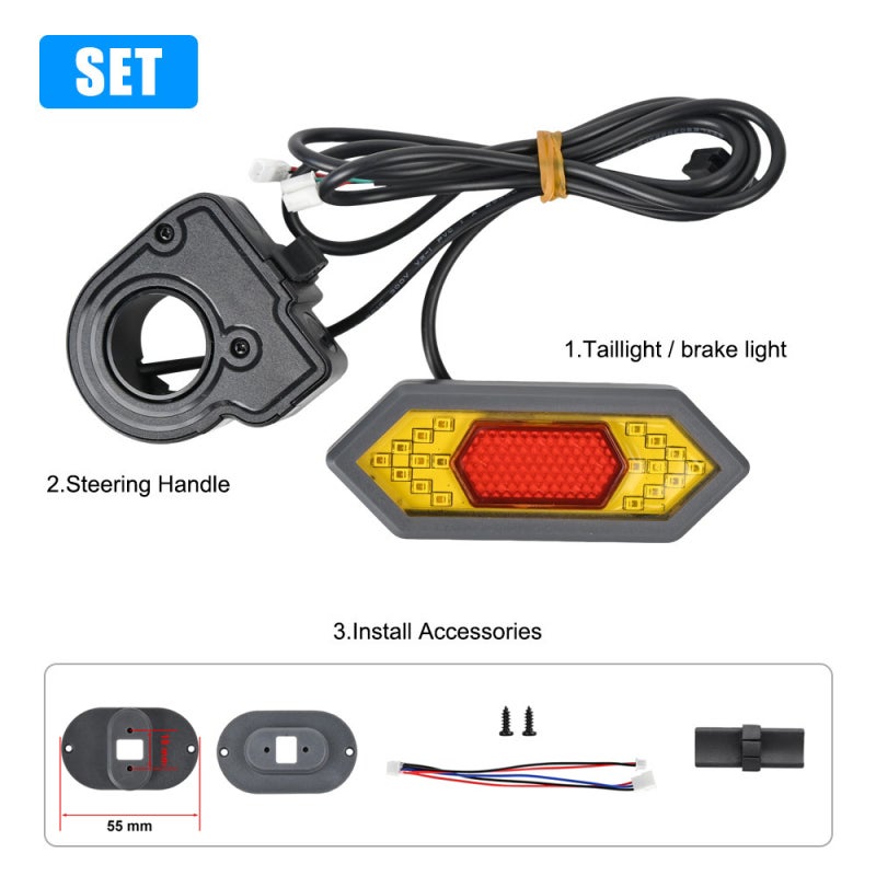 Electric Scooter Turn Signal Light: Multicolor, Screw Mounted Sturdy Build - Battery-Free Controller Powered, High-Quality Wear-Resistant Plastic for Electric Scooter Night Riding Safety & Road Visibi - Image 4