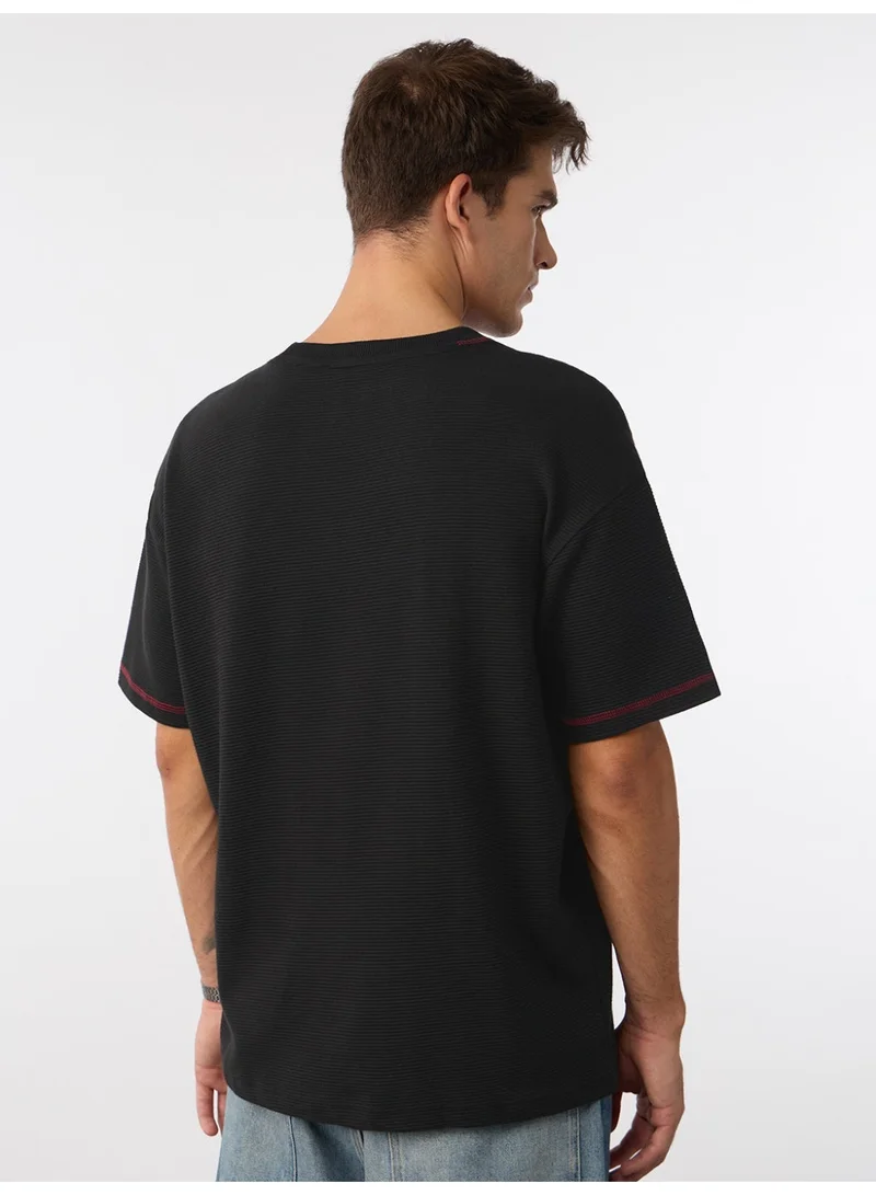 The Souled Store  The Souled Store: Ottoman Souled Originals Men and Boys Half Sleeves Round Neck Graphic Printed Cotton Blend Oversized Ribbed Lightweight All-Season T-Shirt  | Best Price UAE