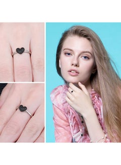 Love Heart Genuine Black Spinel Rings For Her, 14K White Gold 925 Sterling Silver Promise Ring For Women, Natural Gemstone Jewelry Sets Rings Size 9 - pzsku/Z4274A064E35AED1E6725Z/45/_/1735214501/0e441dac-b7f9-4fcb-81cf-890887159f34