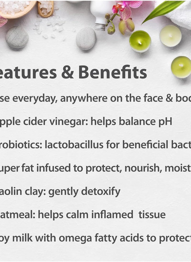 ONE WITH NATURE One With Nature Feminine Cleansing Bar, Petal Fresh, Probiotics, Apple Cider Vinegar, Omega Fatty Acids, Oatmeal, Pure, Gentle Cleansing Bar for Sensitive...  - Image 2