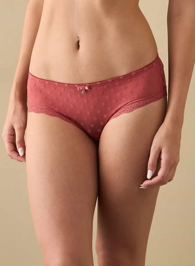 Splash FAV Mesh Textured Bikini Briefs with Elasticated Waistband