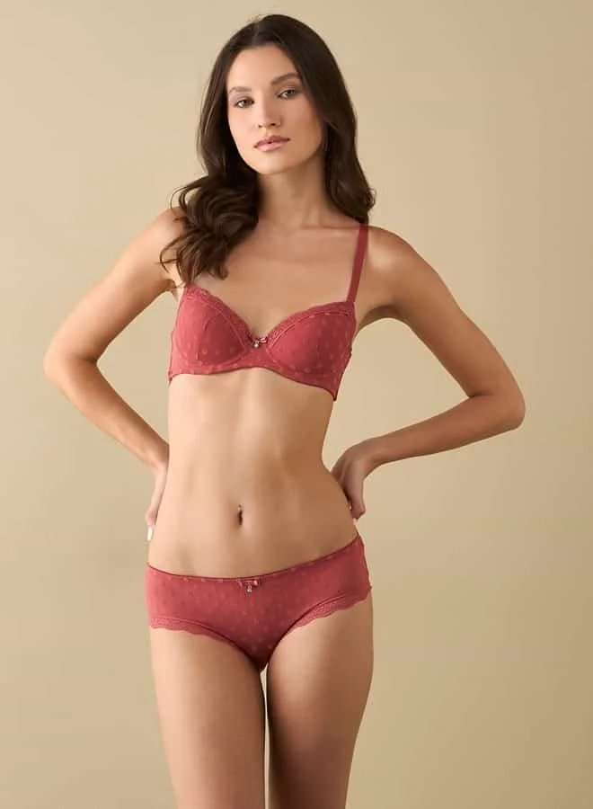 Splash FAV Mesh Textured Bikini Briefs with Elasticated Waistband