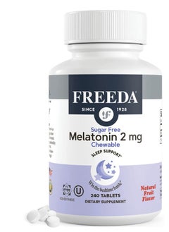 FREEDA Chewable Melatonin - Kosher 2mg Melatonin Chewables - Melatonin for Adults & Kids Melatonin Natural Sleep Aid for Adults - Melatonin Vegan Supplement Tablets, Gummies Alternative (240 Count) - pzsku/Z4274B2FBB5F5C5930204Z/45/_/1740203106/8046aae6-38e7-44ad-bf42-cf5957427ca4