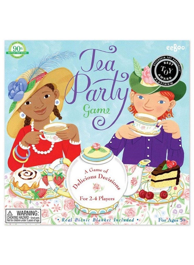 eeboo Tea Party Spinner Game Develops Patience And Social Skills For Children 2 To 4 Players 15 To 30 Minute Play Time For Ages 3 And Up  - Image 1