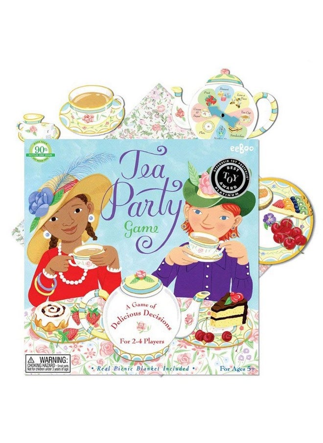 eeboo Tea Party Spinner Game Develops Patience And Social Skills For Children 2 To 4 Players 15 To 30 Minute Play Time For Ages 3 And Up  - Image 2