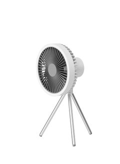 M MIAOYAN M MIOAYAN new multi-functional outdoor camping wireless lighting fan can charge mobile phone desk desktop USB tripod fan student dormitory hanging ceiling fan white  - Image 5