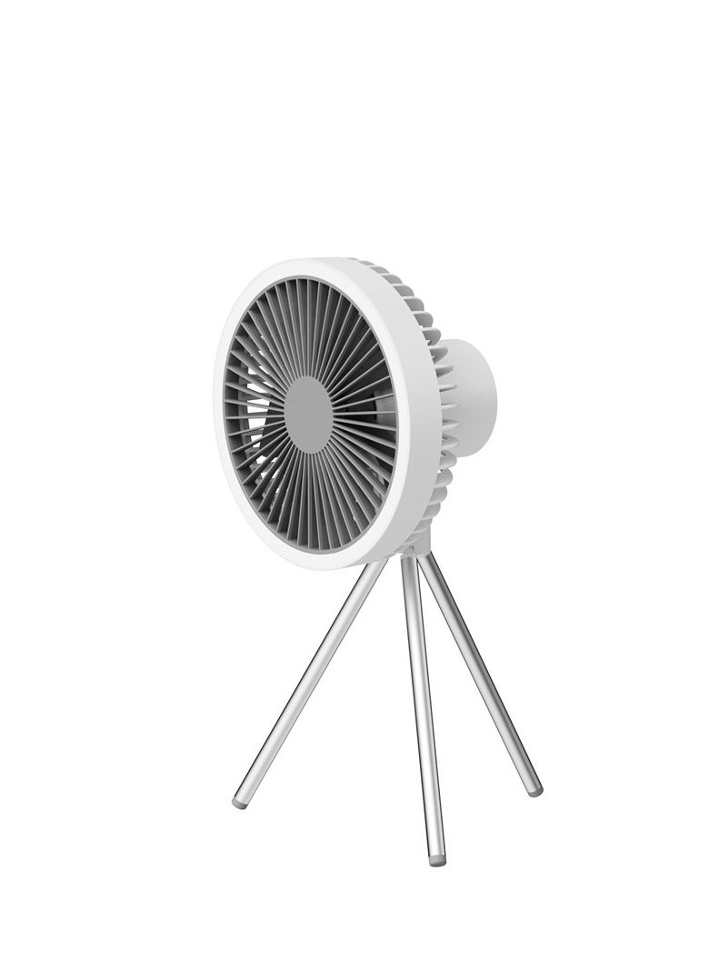 M MIAOYAN M MIOAYAN new multi-functional outdoor camping wireless lighting fan can charge mobile phone desk desktop USB tripod fan student dormitory hanging ceiling fan white  - Image 5