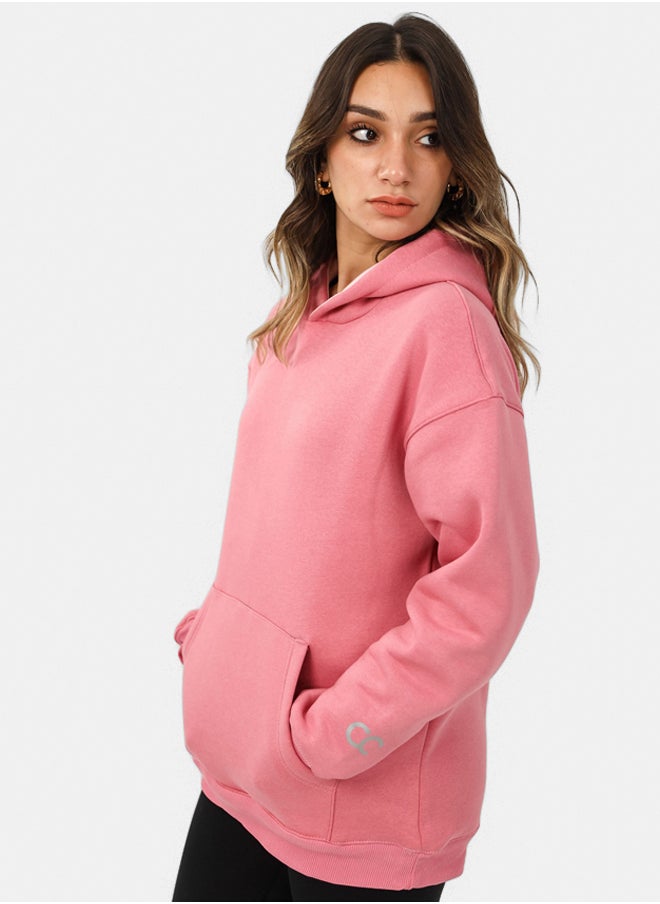 SHECHICK - SheChick Iconic Dusty Pink Over Sized Hoodie - Image 1