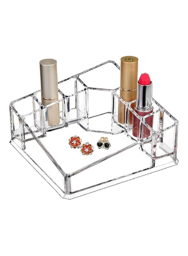 منظم وعارض مستحضرات التجميل واحمر الشفاه وحامل فرش المكياج من الاكريليك، ينظم مستحضرات التجميل - Image 3