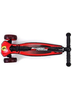 Generic Cool Baby Scooter for children with three wheels and a large foldable pedal with music, made of polyurethane with adjustable height and LED lighting, the best gift for ages 3 to 12 years, red, child, aluminum frame  - Image 4