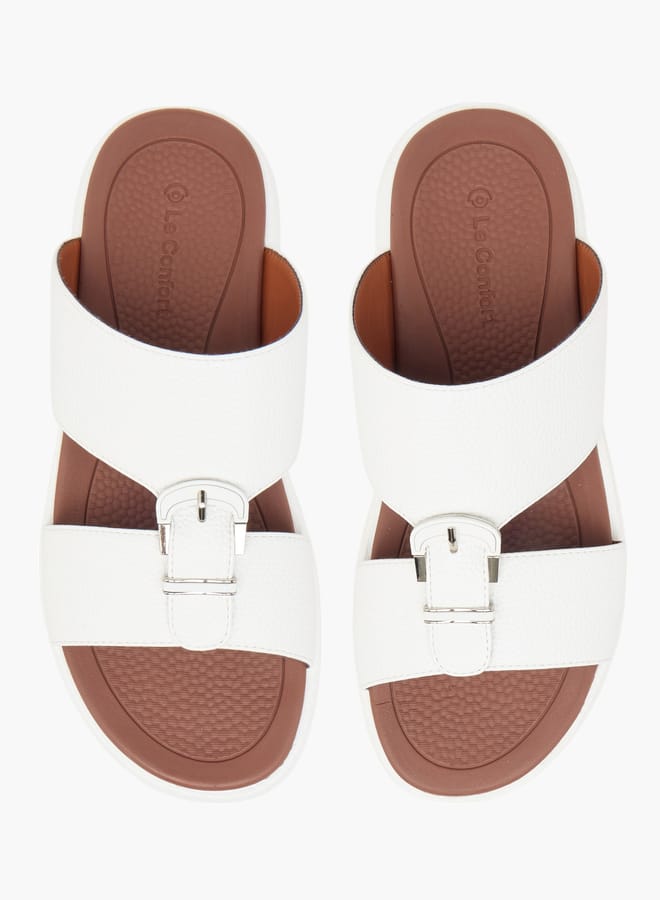 Le Confort Men's Buckle Detail Slip-On Arabic Sandals  - Image 1