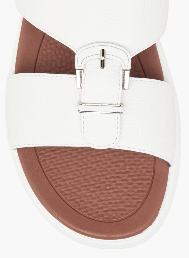 Le Confort Men's Buckle Detail Slip-On Arabic Sandals  - Image 3