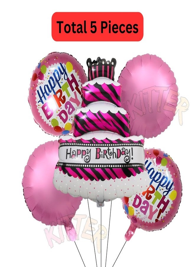 KITTER Big Cake Shape Foil Balloon For Birthday | Princess Theme Cake Foil Balloons For Girls Birthday Decorations | Girls Birthday Decoration & Party Supplies (Cake Theme) - Image 5