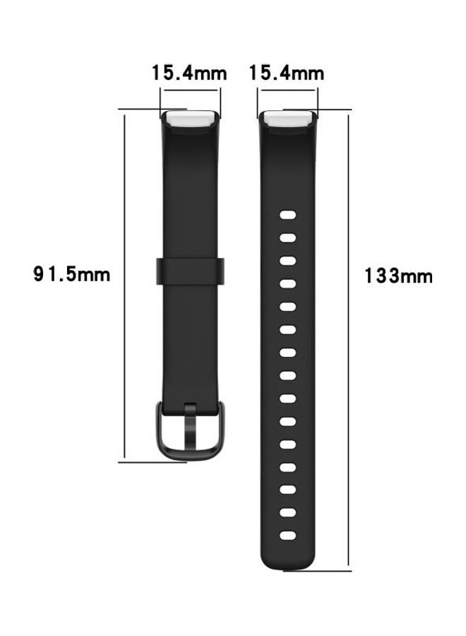 BGM Silicone Colour Buckle Replacement Strap Watchband For Fitbit Luxe White - Image 4