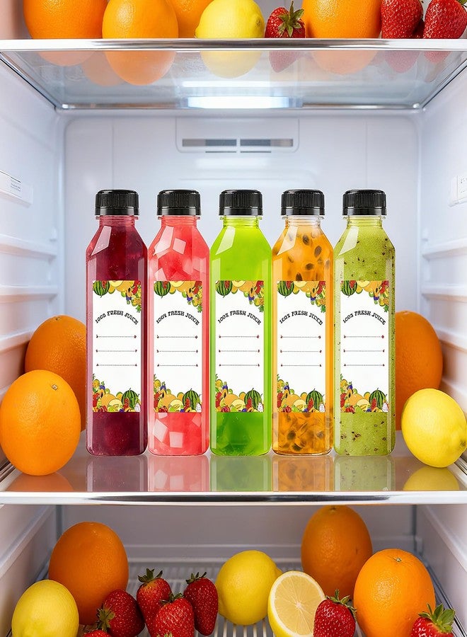 Bgtecho 8 Pcs Plastic Juice Bottles with Caps, 16Oz Plastic Bottles with Label, Reusable Clear Bulk Beverage Containers for Juice, Empty Bottle for Juicing, Drinking, Smoothie and Other Beverages - Image 5
