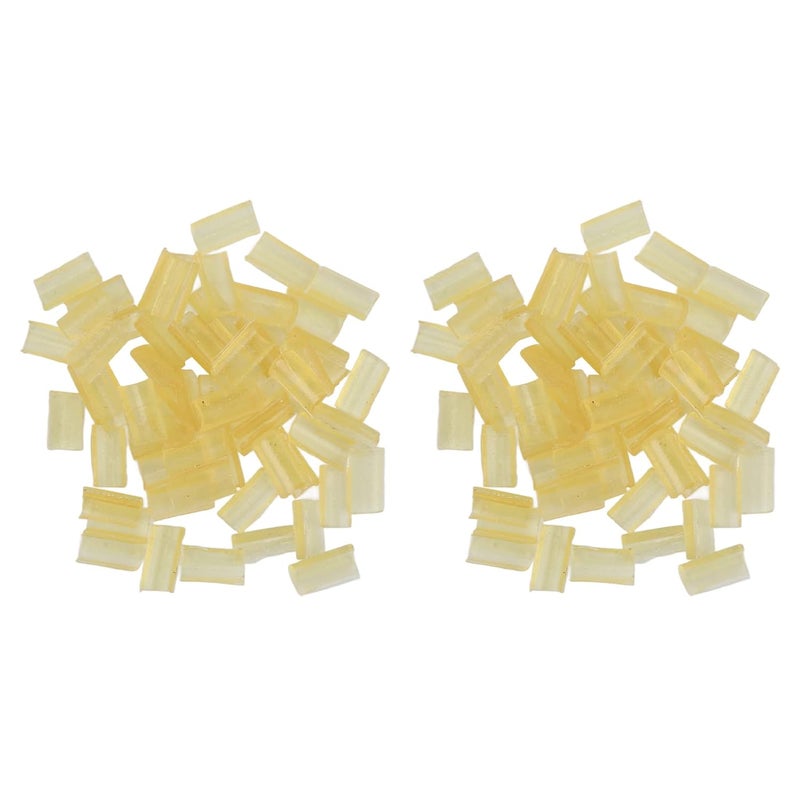 Glue For Hair Extensions, 2 Bags of Yellow U Tip with Strong Adhesion Hair Extension Beads, Hair Extensions Tool For Thermal Bonding For Salon and Home Use - Image 1
