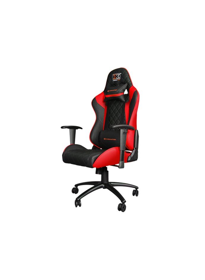 Xigmatek Hairpin Red (Black&Red, 2D Armrests, Butterfly Mechanism, Class 4 Gas Lift, Headrest & Lumbar Pillow) - Image 1