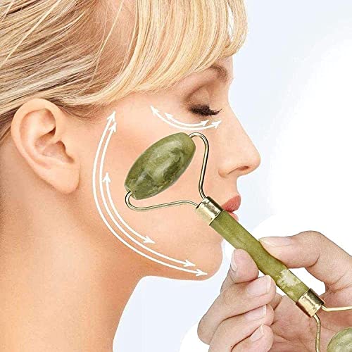 Veentus Roller Facial Massager Rose Quartz Massage Jade Stone Massage Tool For Face Eye Neck Foot Massage Treatment Therapy Roller Skin (MULTI COLOR) - Image 4