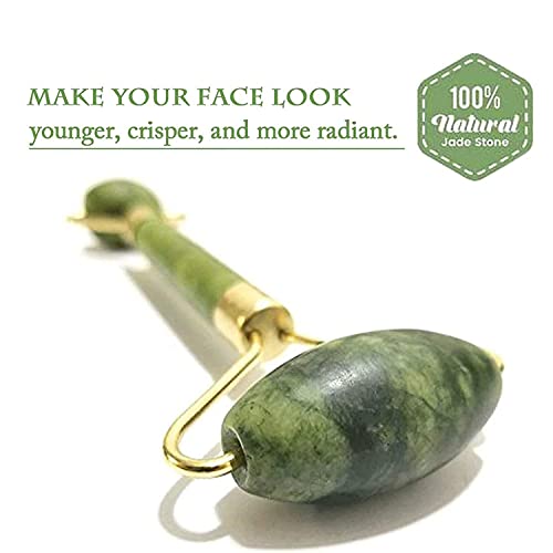 Veentus Roller Facial Massager Rose Quartz Massage Jade Stone Massage Tool For Face Eye Neck Foot Massage Treatment Therapy Roller Skin (MULTI COLOR) - Image 2