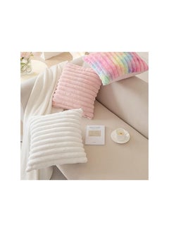 The Bros Fur Plush Throw Pillow Covers 18x18 Set of 2, DT-1610  - Image 4