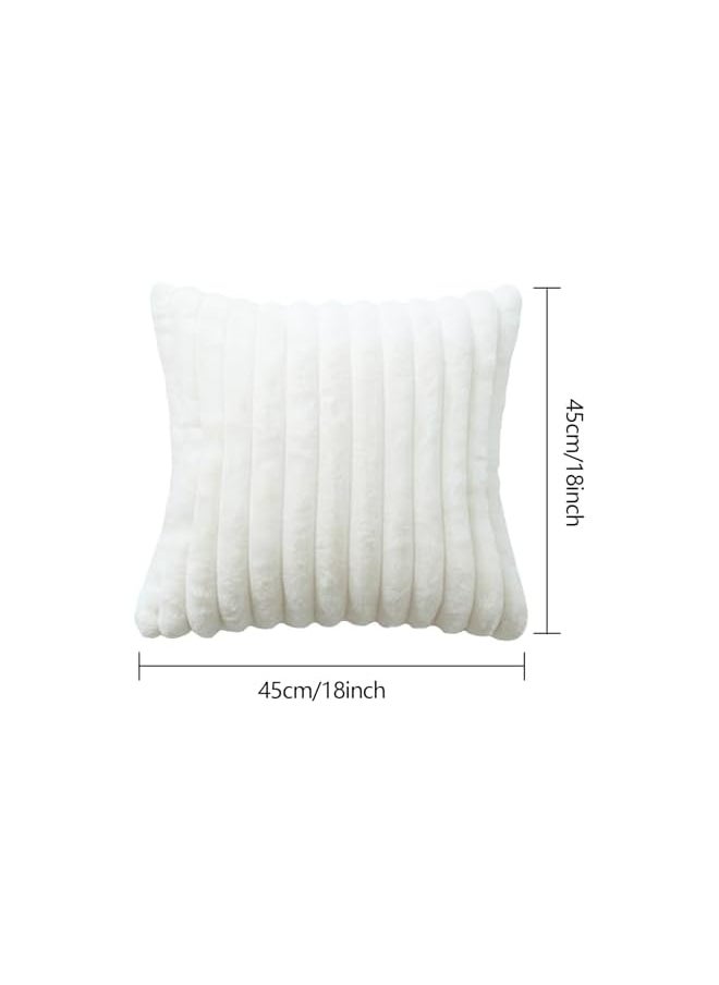 The Bros - Fur Plush Throw Pillow Covers 18x18 Set of 2, DT-1610 - Image 1