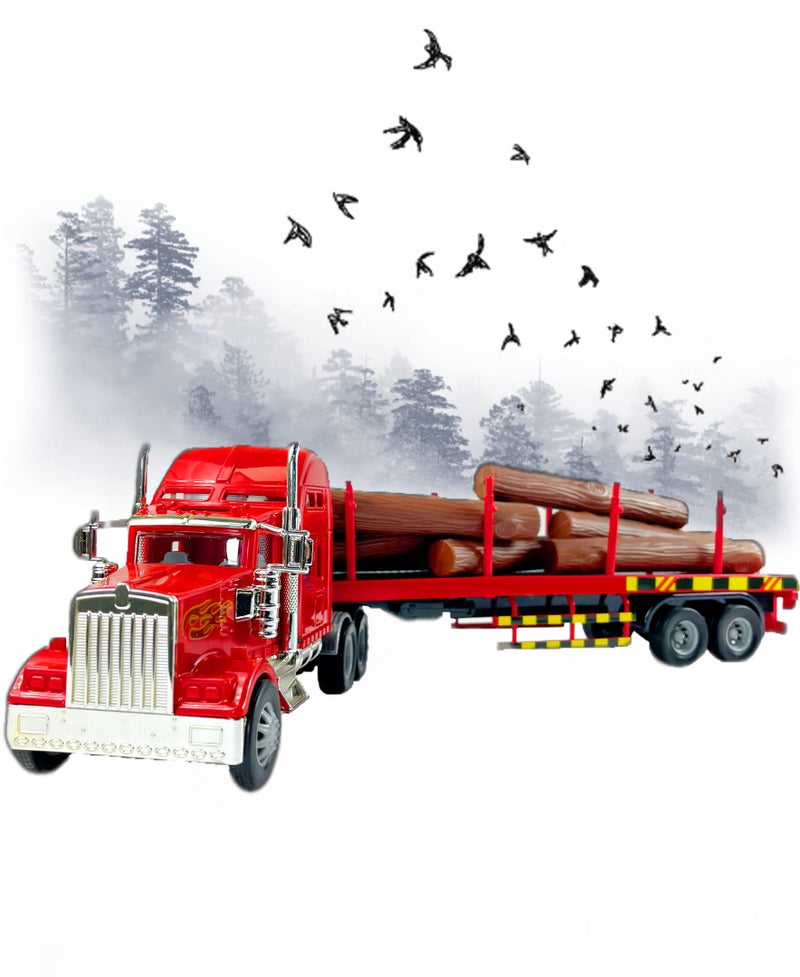 Big Daddy Big Rig Heavy Duty Tractor Trailer Transport Series Lumber Truck Tractor Trailer - Image 2