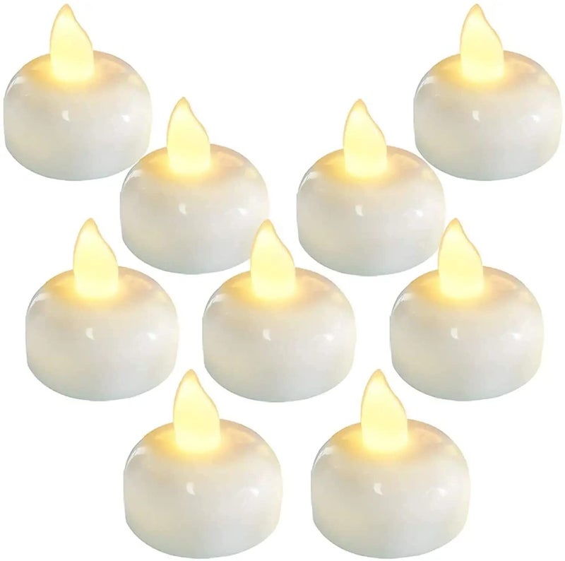 KARIVA KARIVA Water Sensor Floating Light Diya LED Plastic Candles Ultra Bright Yellow Diya Light Flameless Smokeless for Home Decoration DiwaliSet of 12  - Image 4