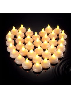 KARIVA KARIVA Water Sensor Floating Light Diya LED Plastic Candles Ultra Bright Yellow Diya Light Flameless Smokeless for Home Decoration DiwaliSet of 12  - Image 1