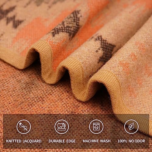 ACUSHLA Merino Wool Blanket - Warm Thick Washable Large Bed Couch Camping Outdoor Throw Blanket All Seasons 79X63, Myers Khaki - Image 4