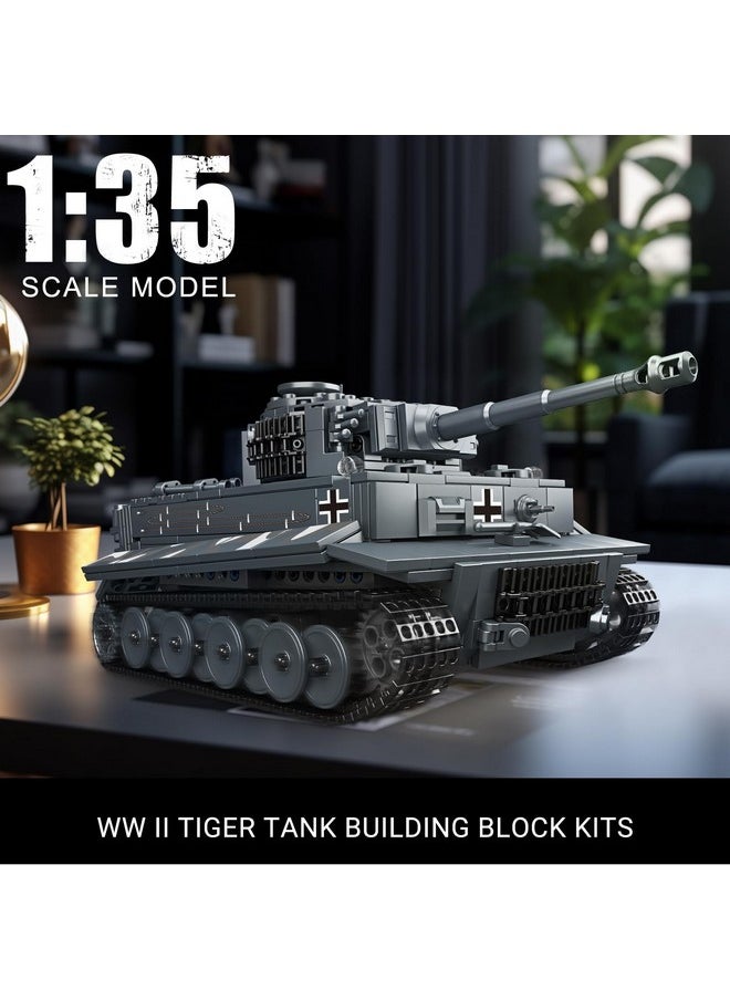 mould king Mould King MOC Tiger Tank Building Blocks Toy, Remote APP Control Military Vehicle Model Construction Block Kits, Adult Collectible Model Tanks Sets, Boy Toys for Birthday Gifts(800 Pieces)  - Image 2