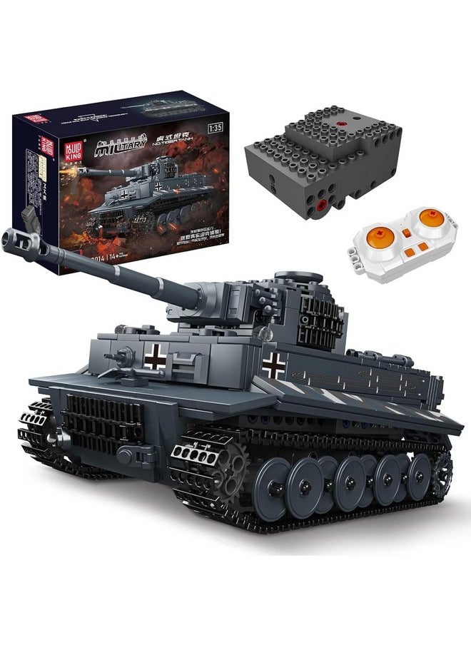 mould king Mould King MOC Tiger Tank Building Blocks Toy, Remote APP Control Military Vehicle Model Construction Block Kits, Adult Collectible Model Tanks Sets, Boy Toys for Birthday Gifts(800 Pieces)  - Image 1