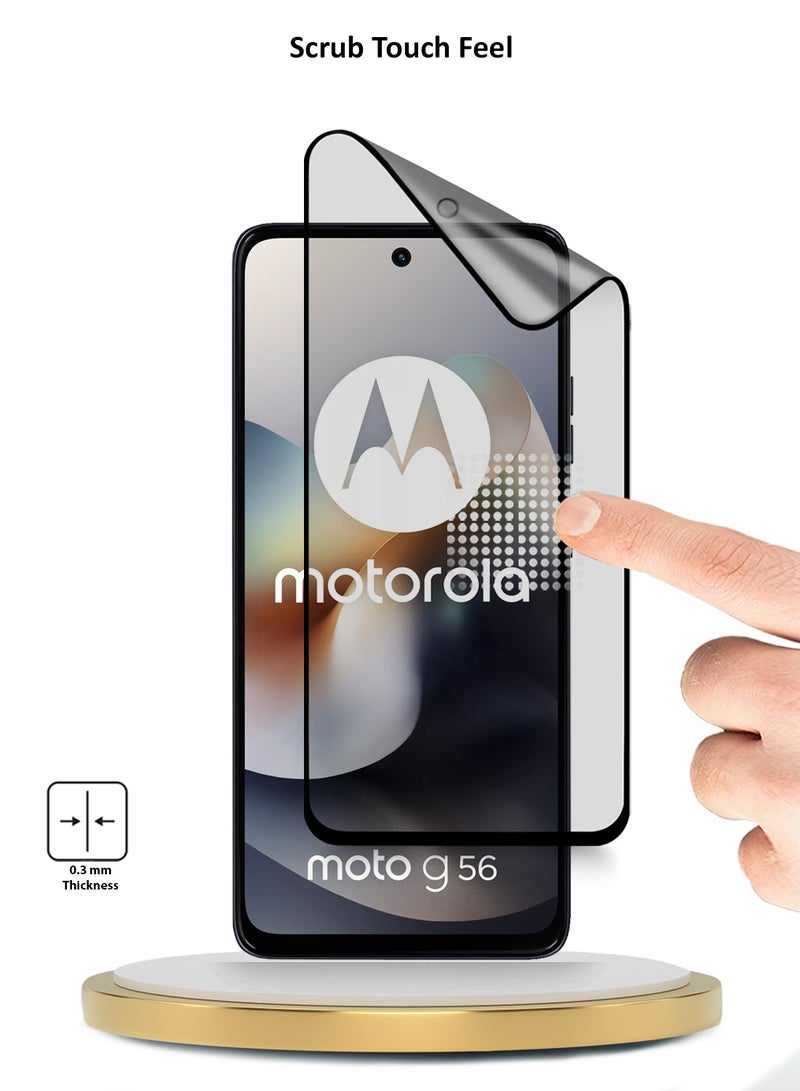 دبليو تيك حماية شاشة مرنة كاملة التغطية من نانو سيراميك مات غير لامع لموتورولا موتو جي 56 5G 2025 (MSCNMN) - شفاف/أسود - Image 4