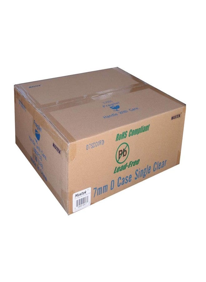 Maxtek 7mm Slim Clear Single CD/DVD Case, 100 Pieces Pack. - Image 2