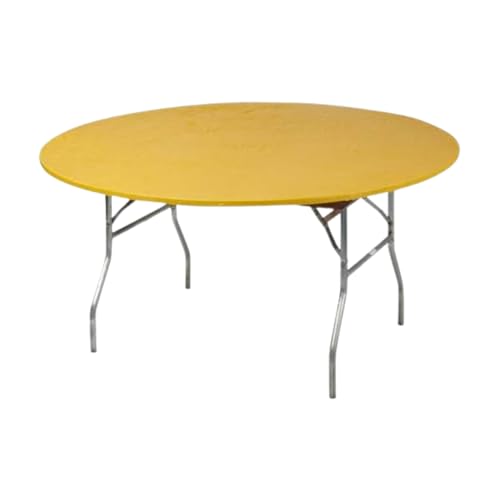 Kwik-Covers KwikCovers 60 Round Fitted Plastic Table Covers Bundle of 5 Gold 