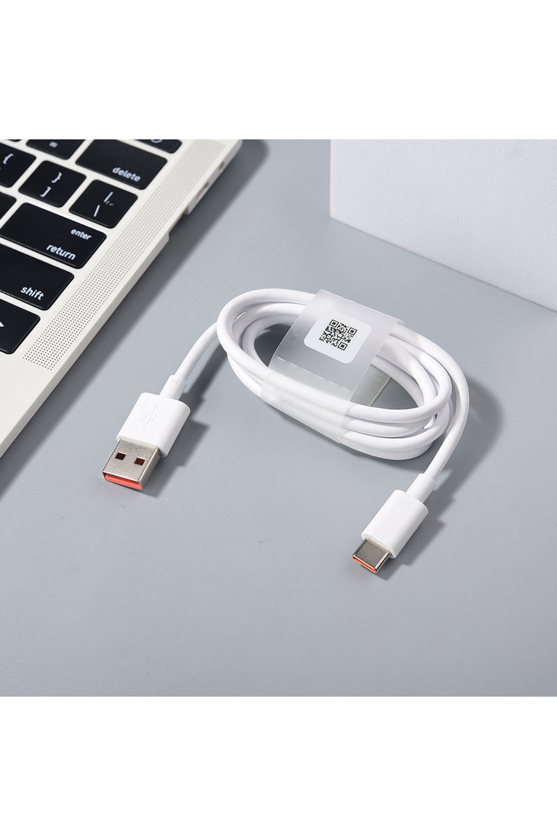 1m كابل Type C أبيض Infinix 45W 33W 18W 100CM شاحن سريع USB C كابل بيانات لـ Infinix Note 5