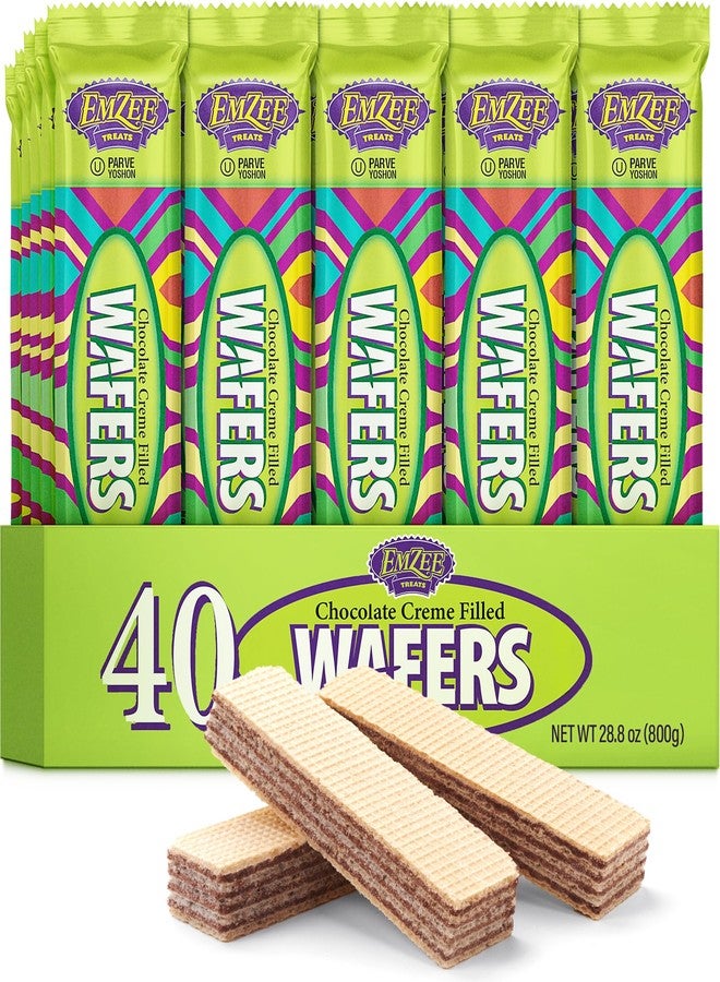 Gefen Emzee Wafers (40 Pack) Individually Wrapped Dairy Free Wafers Filled with Delicious Chocolate Cream | Kosher | Lunch Box Friendly - Image 1