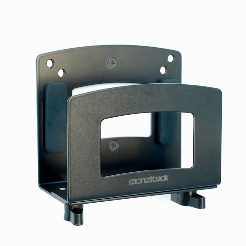 Monzlteck Adjustable Small Device Wall Mount Or VESA Mount Behind The Monitor |Design for Streaming Media Player, Switch, WII,Cable Boxes, Modems,Router,Power,mini pc,Mac mini,OptiPlex MFF and More - Image 1