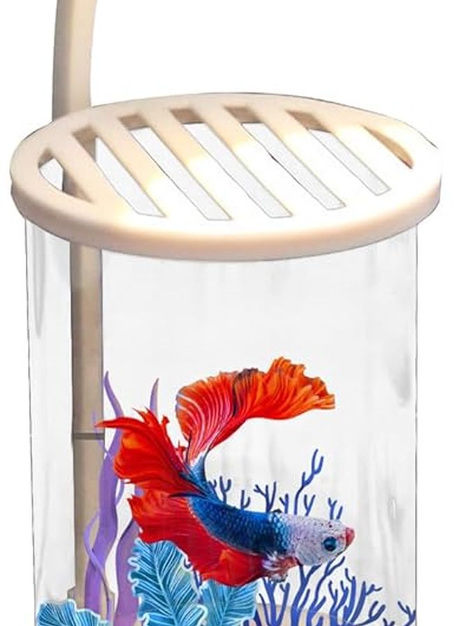 شبكة تربية أحواض السمك الزجاجية السميكة مزهرية زخرفية لخزان الأسماك الصغير - Image 1