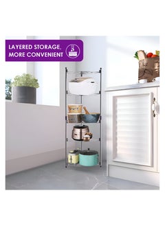 ZAP Multi-Tier Pan and Pot Organizer Rack – Adjustable and Space-Saving Kitchen Storage Stand for Pots, Pans, Lids, and Cookware – Heavy-Duty, Freestanding, and Non-Slip Design  - Image 4