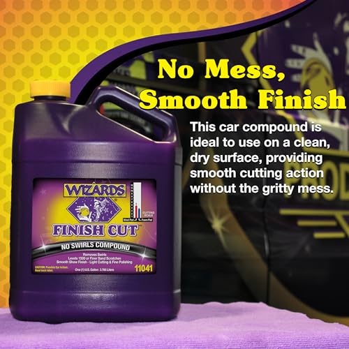 Wizards Finish Cut Compound - Levels Scratches and Brightens Dull Finishes with Smooth Show Finish - Non-Greasy and Water Based with Easy Clean-Up - Marine Compound and Finishing Material - 1 Gallon - Image 5