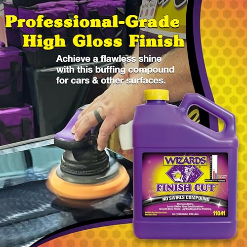 Wizards Finish Cut Compound - Levels Scratches and Brightens Dull Finishes with Smooth Show Finish - Non-Greasy and Water Based with Easy Clean-Up - Marine Compound and Finishing Material - 1 Gallon - Image 3