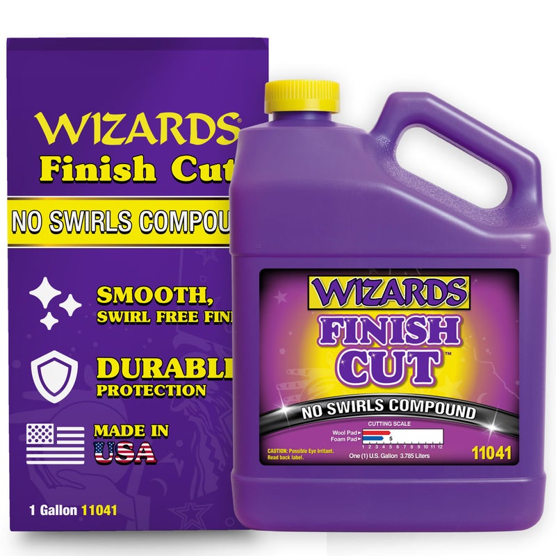 Wizards Finish Cut Compound - Levels Scratches and Brightens Dull Finishes with Smooth Show Finish - Non-Greasy and Water Based with Easy Clean-Up - Marine Compound and Finishing Material - 1 Gallon - Image 4