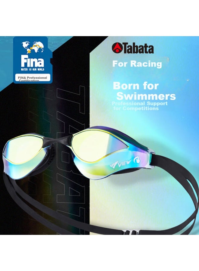 View Tabata View Racing Swim Goggles Anti-fog Adult Professional Compeion V230asamc Am/p - Image 5