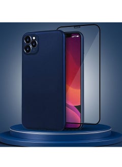 K-Doo 2 Pack For iPhone 11 Pro Case and Screen Protector Air Skin Series Back Cover Sturdy Durable Thin Case Drop Protection Case Cover Blue  - Image 2