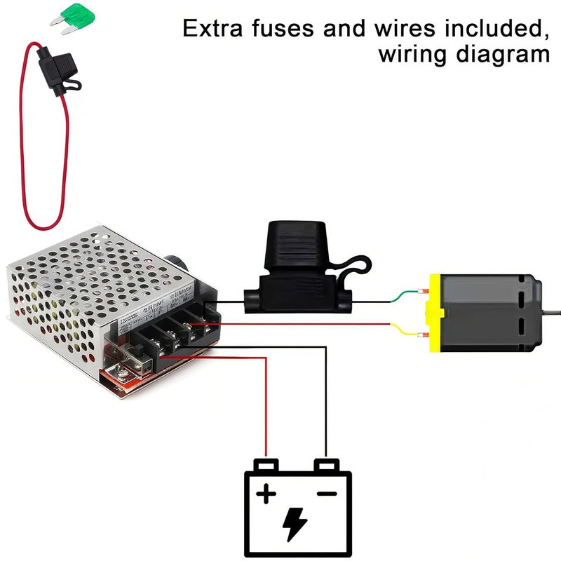 RioRand PWM DC Motor Speed Controller Switch Control 7-70V 30A Fuse (RRLSKJAASSSSSSS) - Image 5