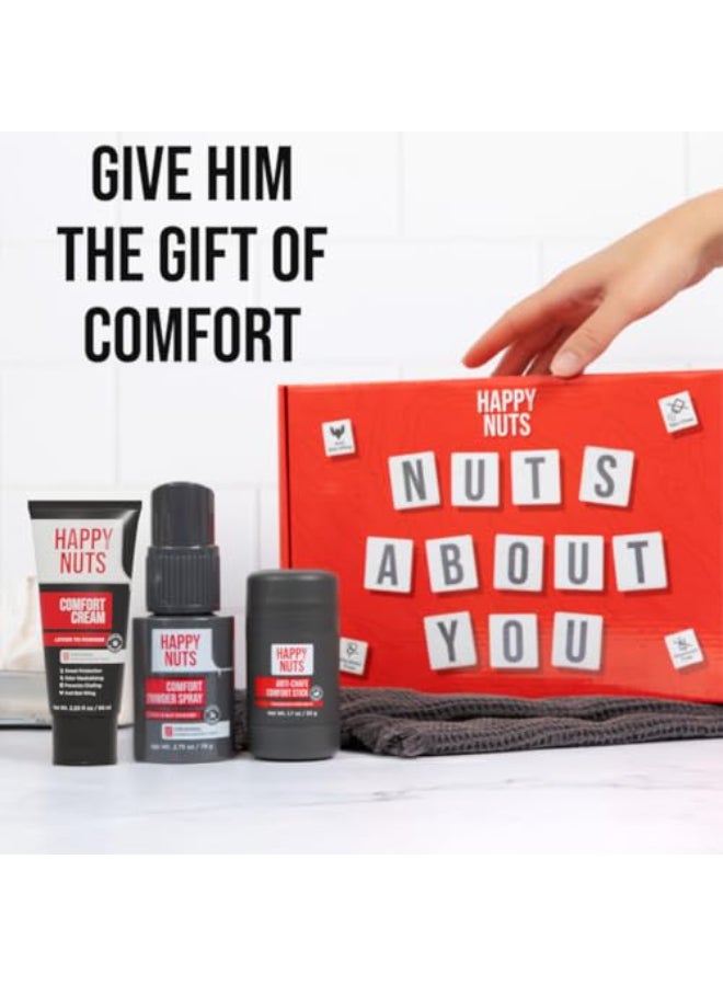 HAPPY NUTS Nuts About You Anti Chafing Deodorant Essentials Bundle Kit Gift Set for Men to Stay Fresh All Year Long - Image 3
