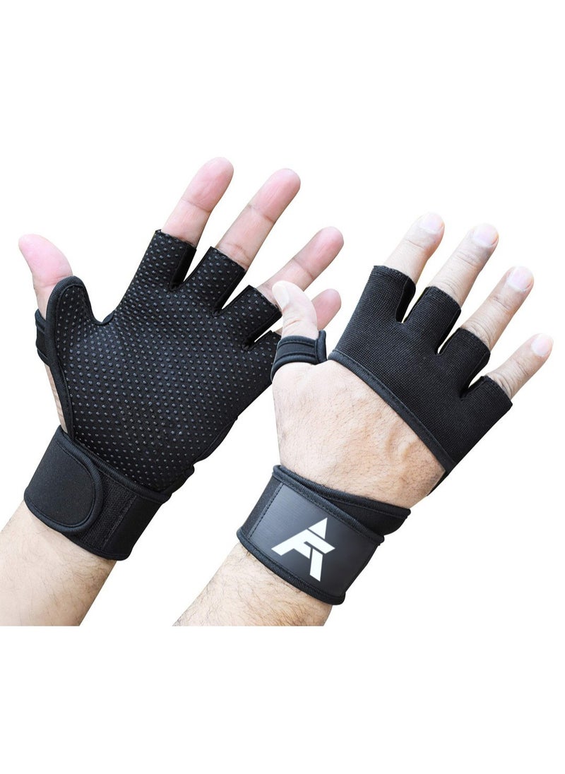 Aero Professional Gym Gloves with Wrist Wrap, Full Palm Protection, Ultra Ventilated Exercise Gloves for Weightlifting, Workout, Cross Training, Cycling, Women & Men  - Image 1
