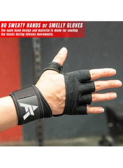 Aero Professional Gym Gloves with Wrist Wrap, Full Palm Protection, Ultra Ventilated Exercise Gloves for Weightlifting, Workout, Cross Training, Cycling, Women & Men  - Image 2