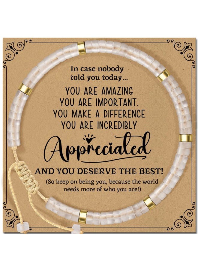 ZOKCC Inspirational Gifts Bracelets for Women Healing Natural Stone Bracelets - Get Well Soon Gifts for Women Best Friends Sister Girls - Life is Tough But So are You Bracelet - Image 1
